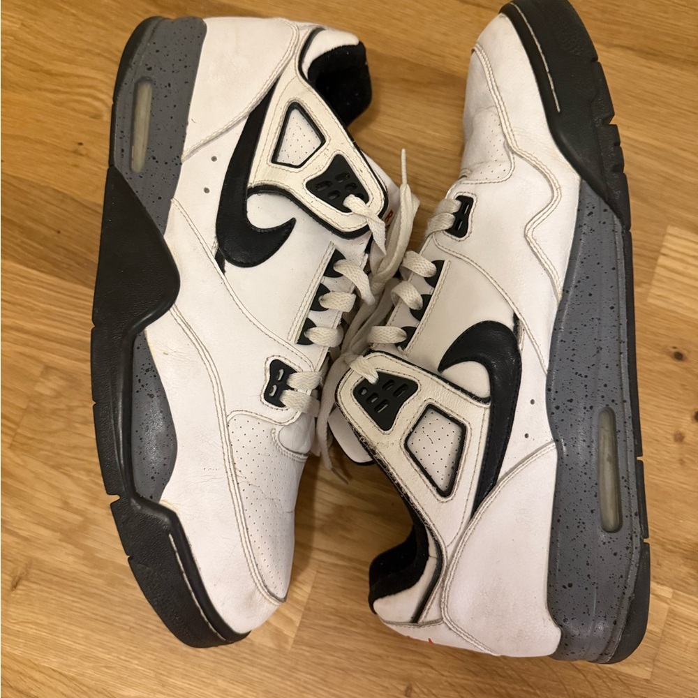 Nike Air Max Flight Size 15 Men's White and Black Sneakers